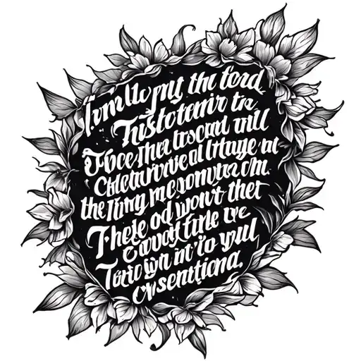 Upper Half Sleeve Tattoo Bible Verse Written