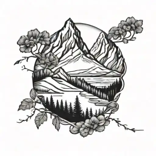 Mountain And Nature Scene