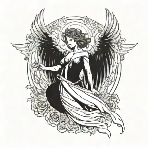 6 Winged Seraphim Angel Symmetrical