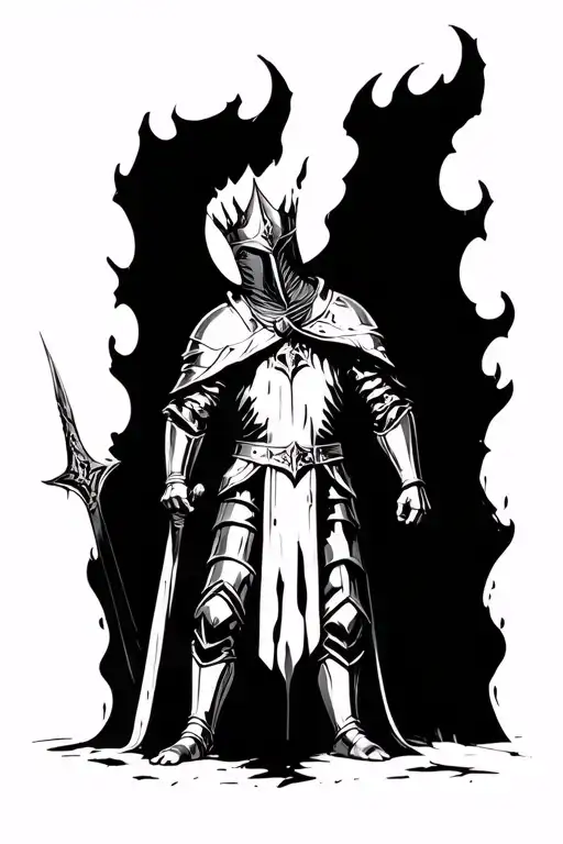 Knight Bruised With A Back Crown With A Cape