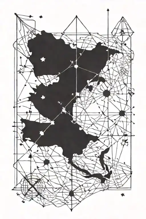 Southern Cross Constellation With Coordinates