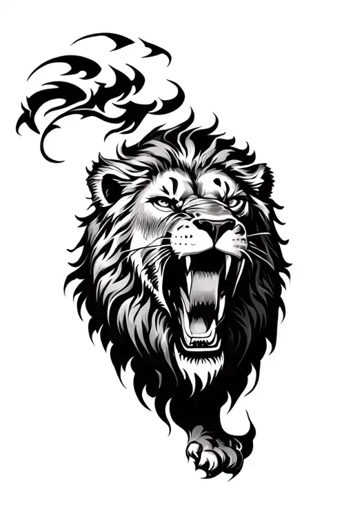 Ferocious Roaring Lion