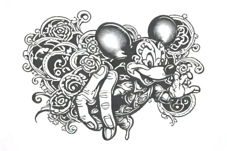 Miki Mouse Shaka Hand