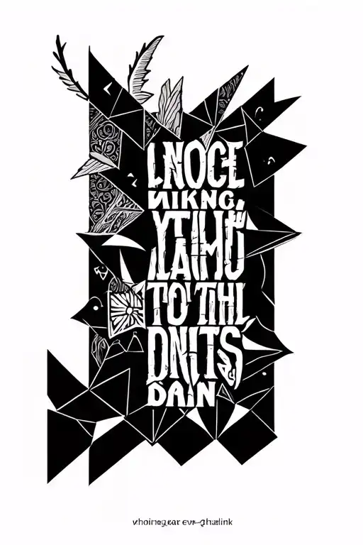 Simple And Clean Viking Lyrics With Geometric Format