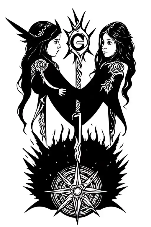 Children Of Loki With Vegvisir Rune Design