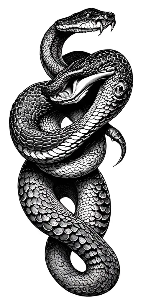 Snake Hissing Snake Wrapped