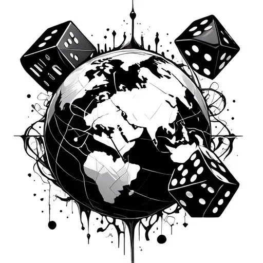 World And Dice Intertwined Symbolizing The Client's