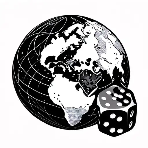 World And Dice Intertwined Symbolizing The Client's