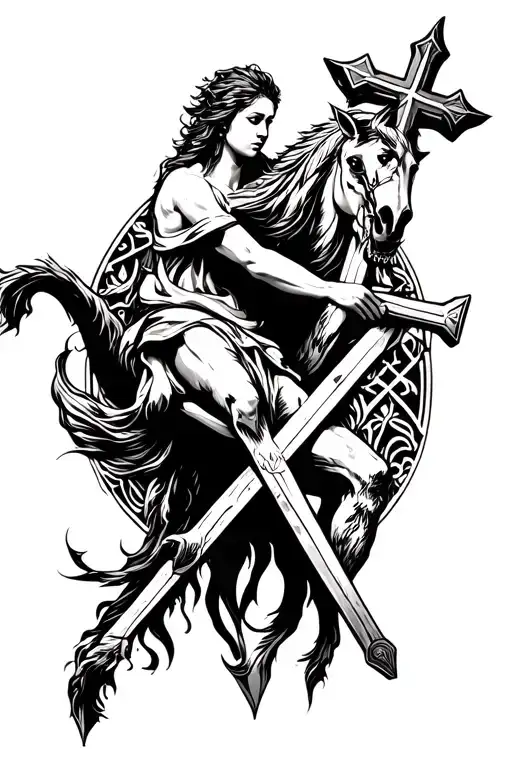 Sagittarius With Cross