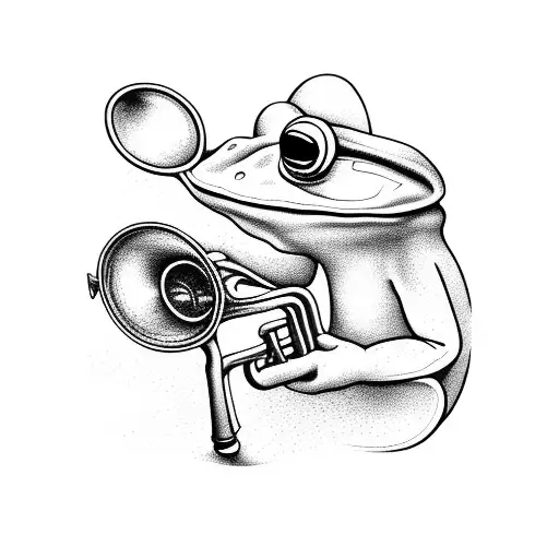 Frog Playing Trumpet