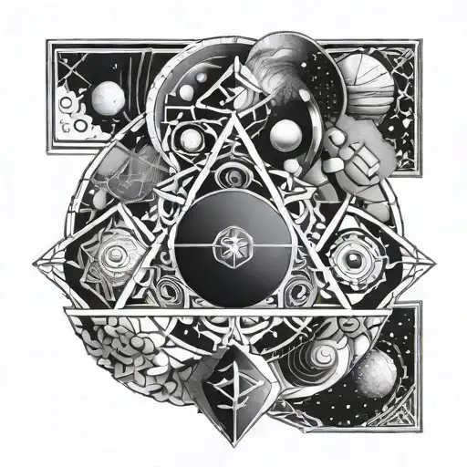 Cosmic Balance Symbol With Intricate Geometric Patterns Representing Harmony And Unity