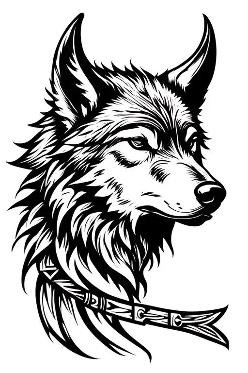 Viking Wolf Side Profile