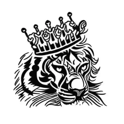 A Lion Wearing A Crown