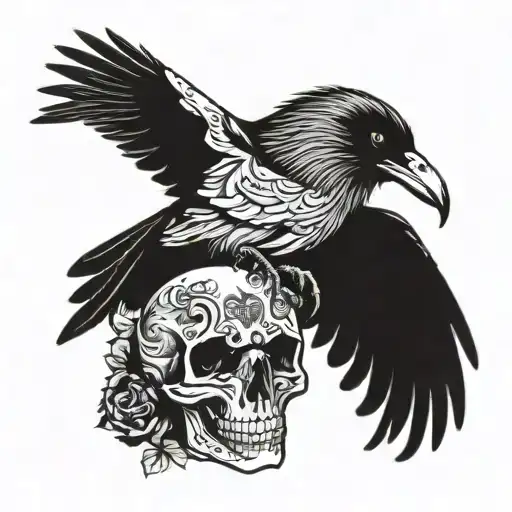 Ravens And Skull
