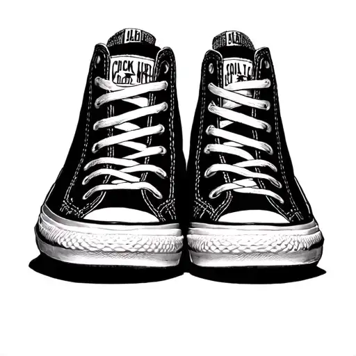 Chuck Taylor Shoes Made Up Of Keyboard Keys