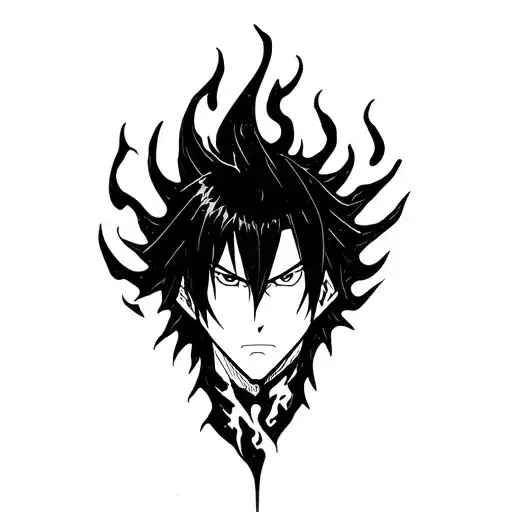 Sasuke Cursed Mark With Flame