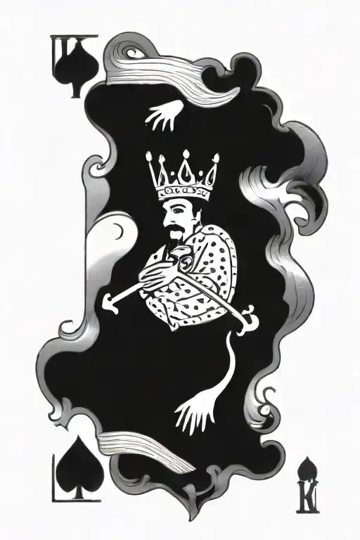 King Of Hearts Killing Other King Of Hearts Playing Card