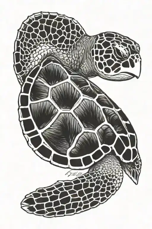 5 Sea Turtle Swimming