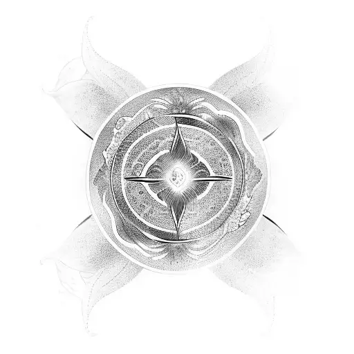 Butterfly Wings Forming A Yin Yang Symbol