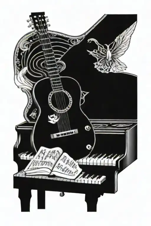 Guitar With Piano Keys