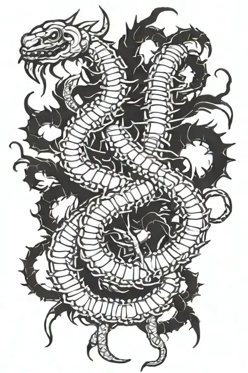 Centipede Wrapped Arms Around Herself