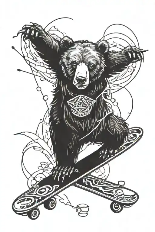 Bear Skateboarding