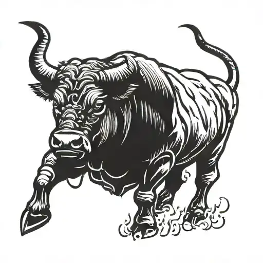 Angry Bull Standing