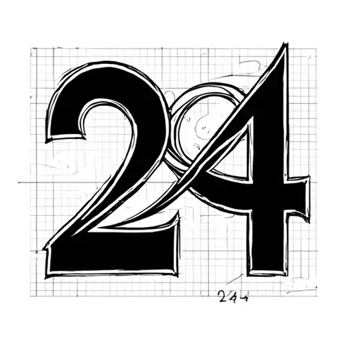 The Numbers 224 With The Infinity Sign Going Through It