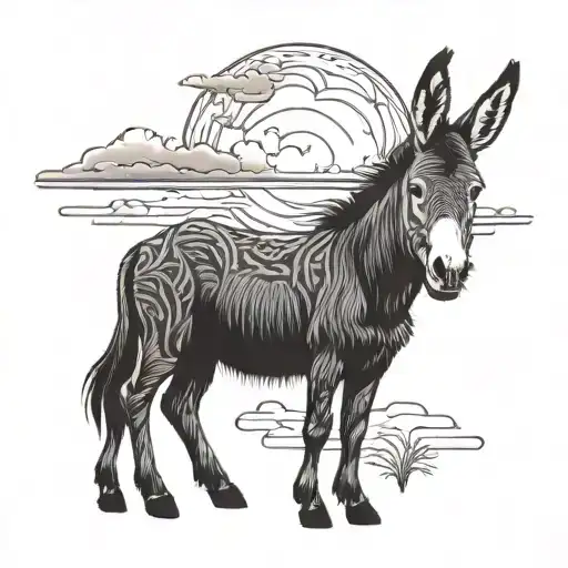 Donkey Looking At The Sky