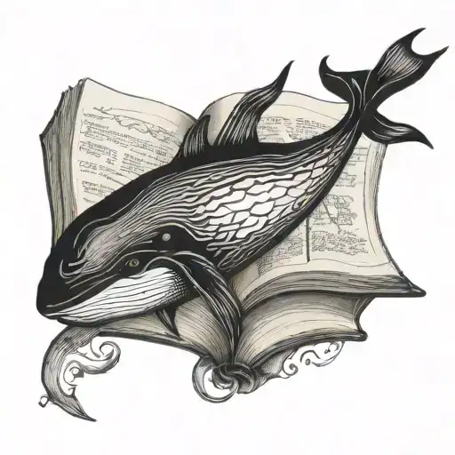 Whale And Open Book With