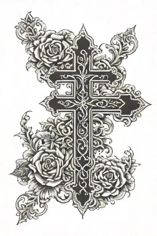 Cross With A Background