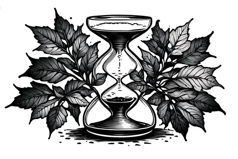 Hourglass Leaves Falling