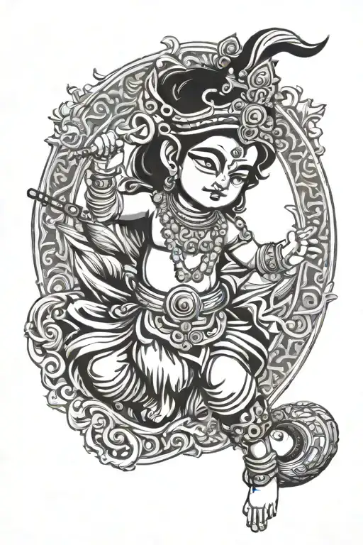 Lord Krishna Anime Character
