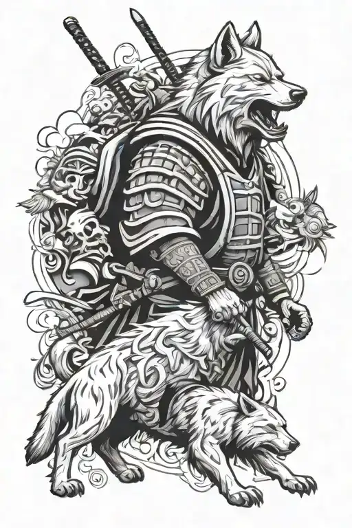 Modern Samurai Wolf And Bear