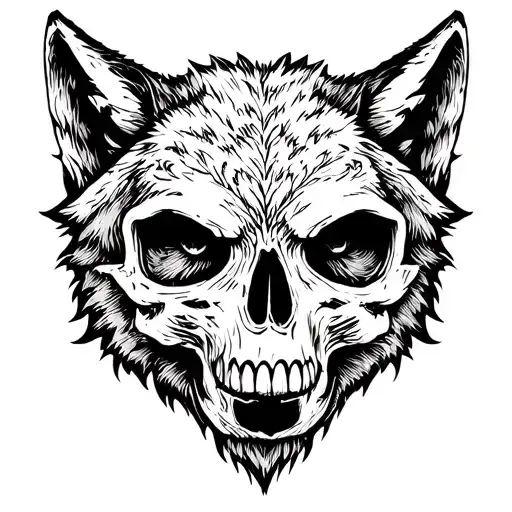 Skull Wolf Head