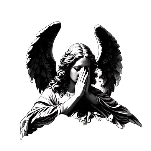 An Angel Praying With Your Face