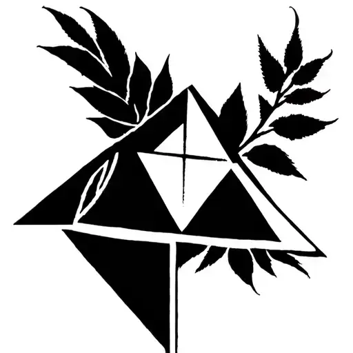 Unclosed Delta Triange Basic Tattoo Design