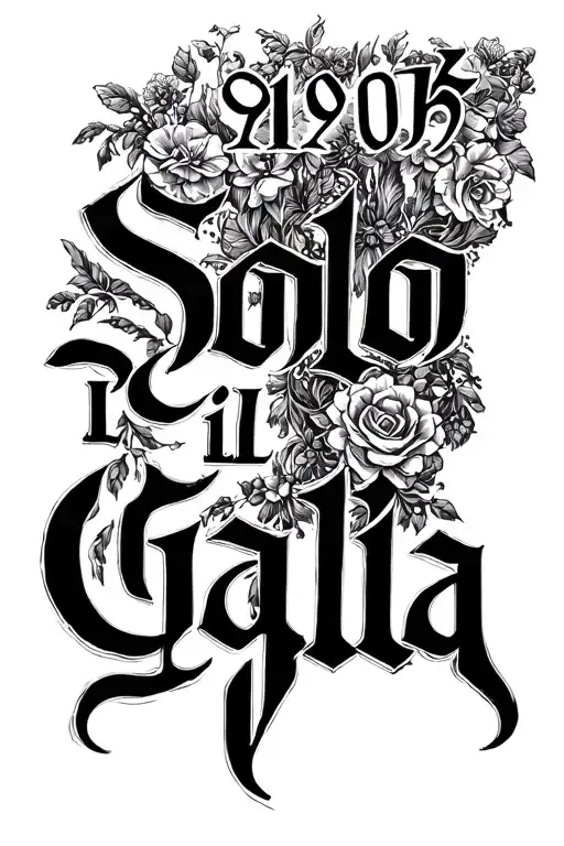 The Inscription 1905 Written In Roman Numerals And The Accompanying Solo Il Gala Inscription