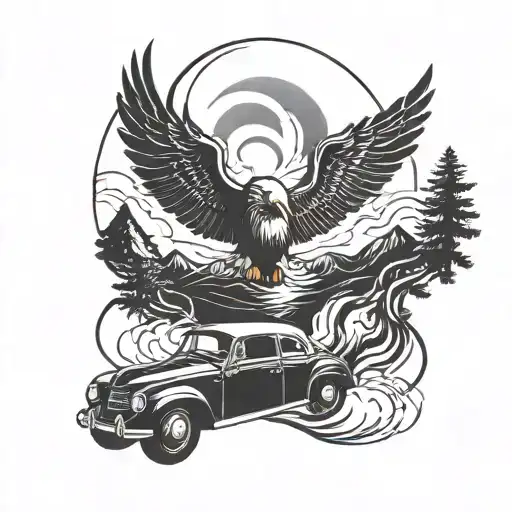 Freedom Will Road With Car