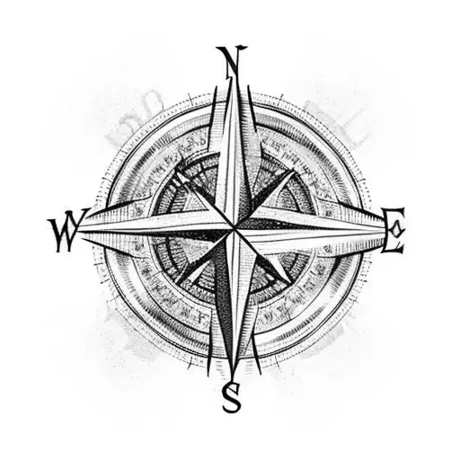 An Arrow Piercing Through A Compass With The Number 23 In The Background