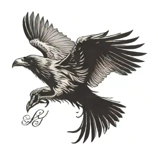Raven Flying