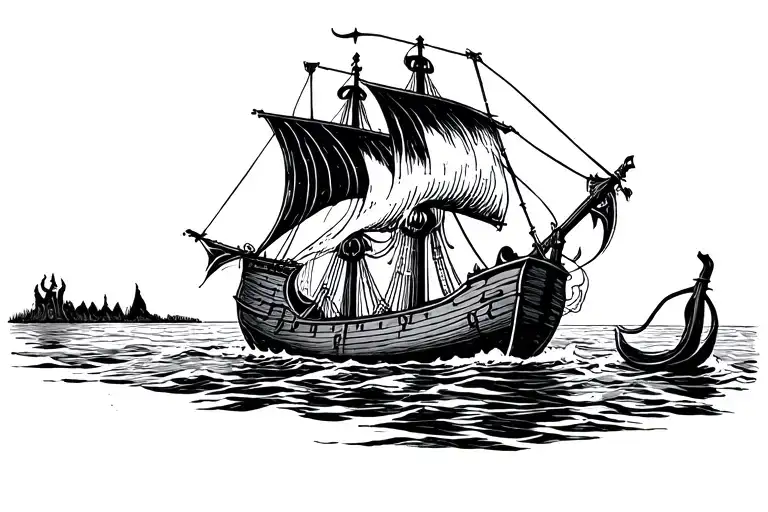 Charon Sails On The River Styx