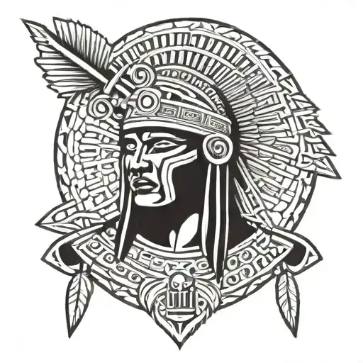 Traditional Aztec Warrior