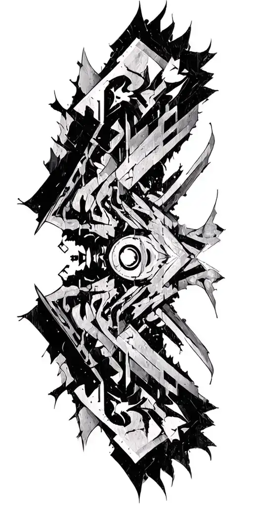 Cyber Sigilism Gothic Brutalism Bold Abstract Dynamic