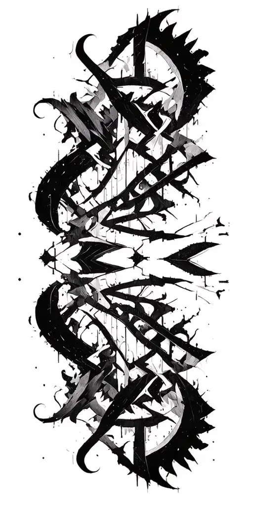 Cyber Sigilism Gothic Brutalism Bold Abstract Dynamic Modern Neogothic