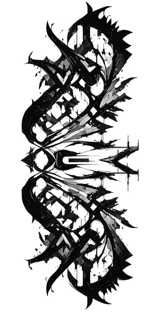 Cyber Sigilism Gothic Brutalism Bold Abstract Dynamic Modern Neogothic
