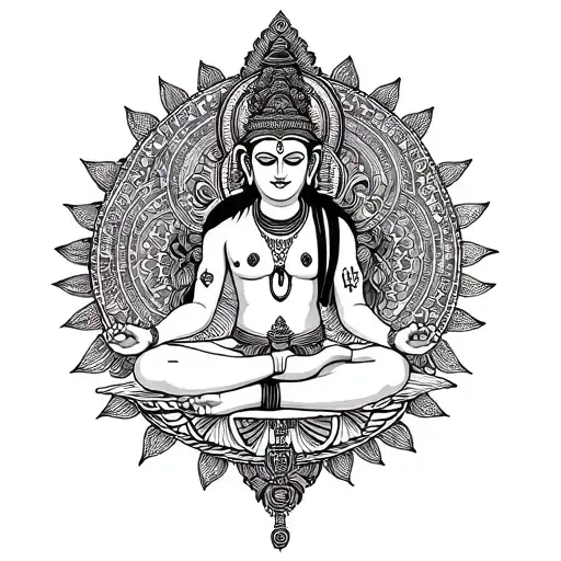 Hanuman Meditating