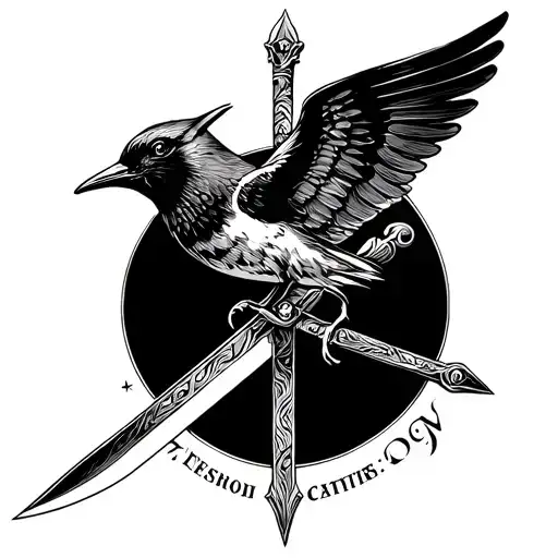 Swallow With Sword Through The Chest