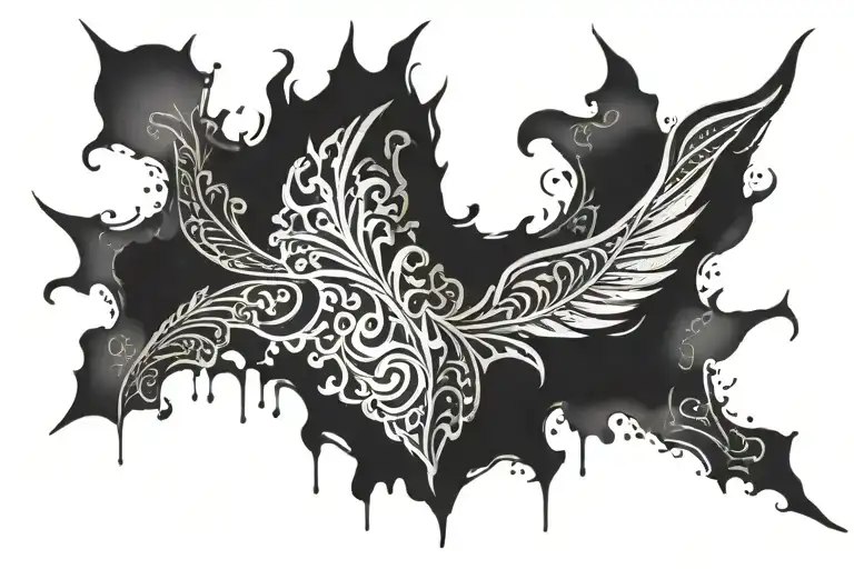 Upper Back Tattoo Grunge Tattoo Design