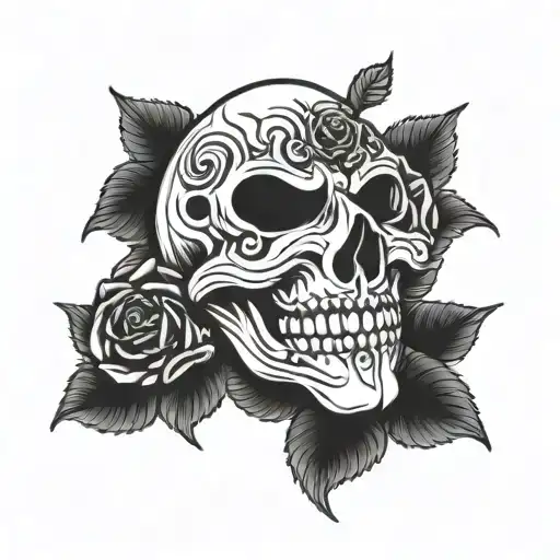 Scream Mask With Roses